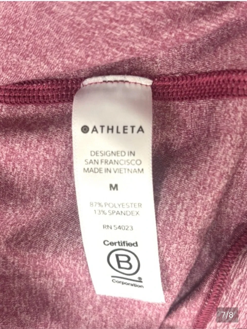 Athleta Nitro Heathered Rose Racerback Tank Medium - Picture 5 of 6